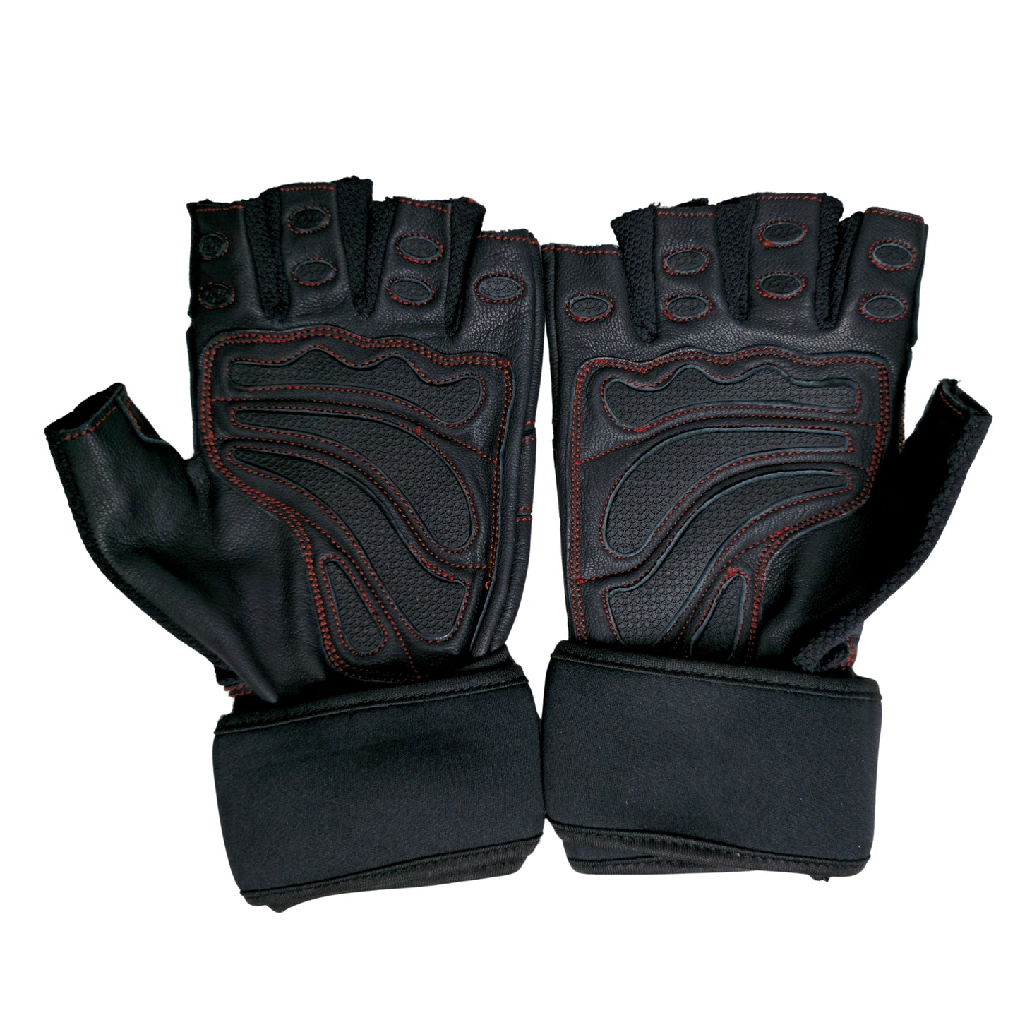 Weightlifting Leather Gloves with Wrist