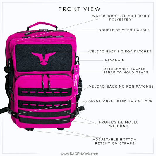 Tactical Backpack - Pink 35L