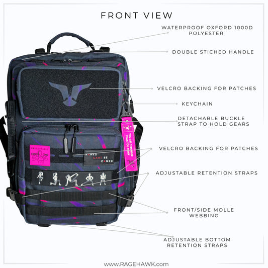 Tactical Backpack 35L - Neon Rays