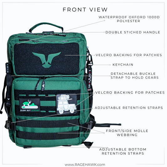 Tactical Backpack - Petrol Green 35L
