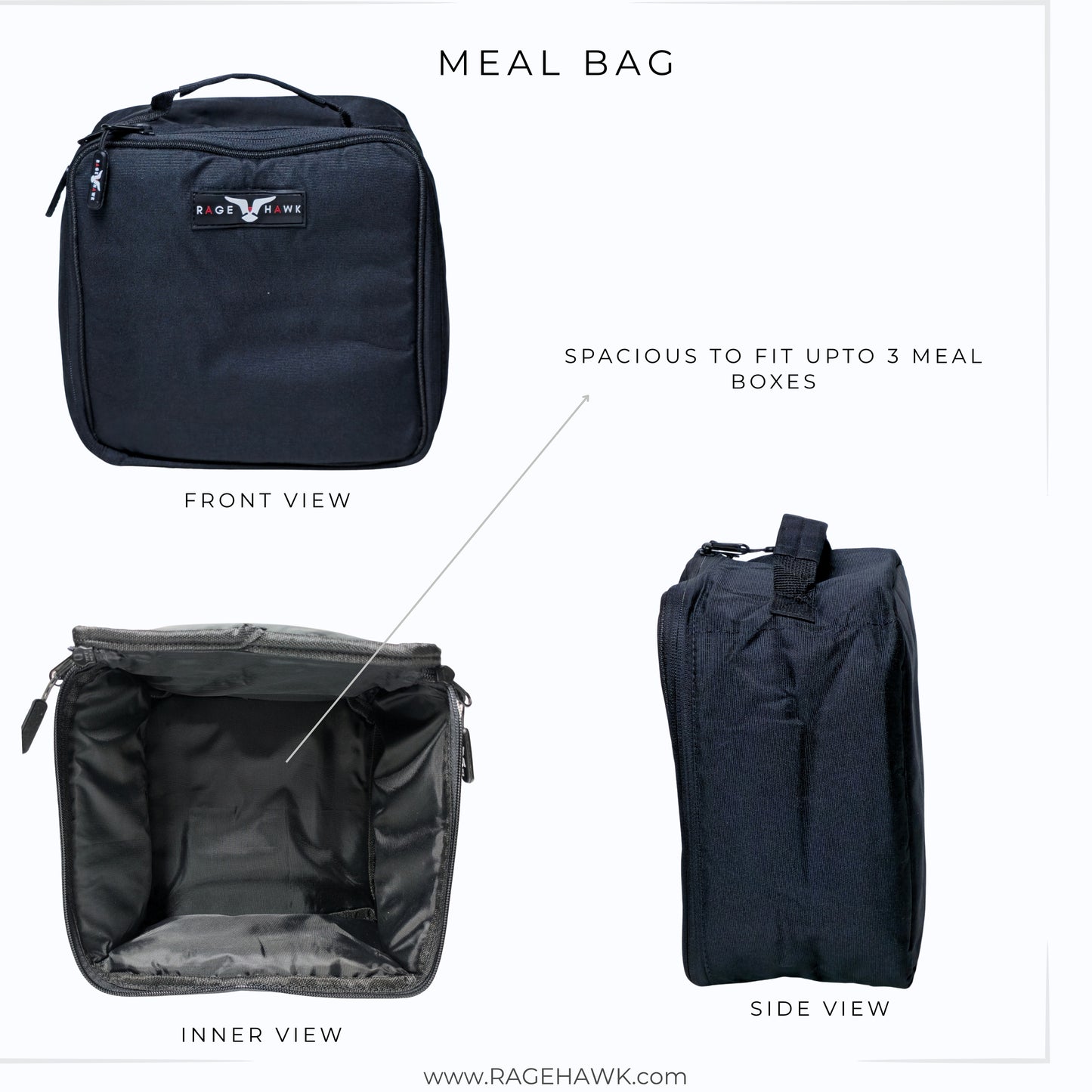 Tactical Backpack (With Meal Prep) - Classic Black & Red 35L