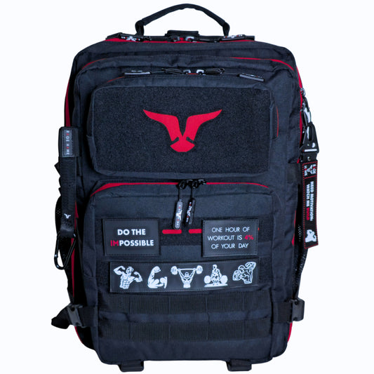 Backpack 35L - Classic Black & Red