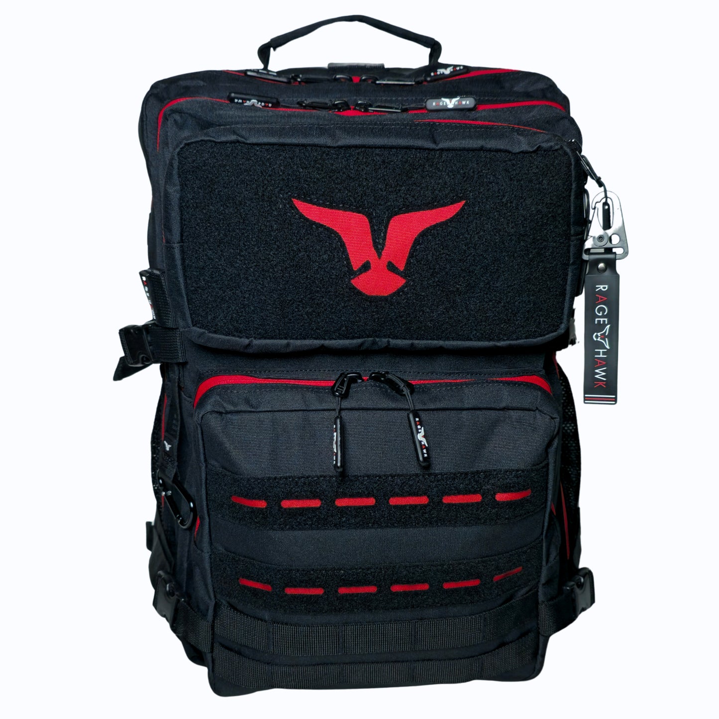 Tactical Backpack - Classic Black & Red 45L